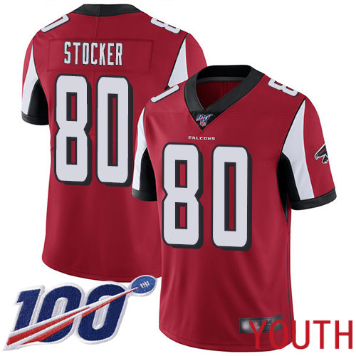 Atlanta Falcons Limited Red Youth Luke Stocker Home Jersey NFL Football 80 100th Season Vapor Untouchable